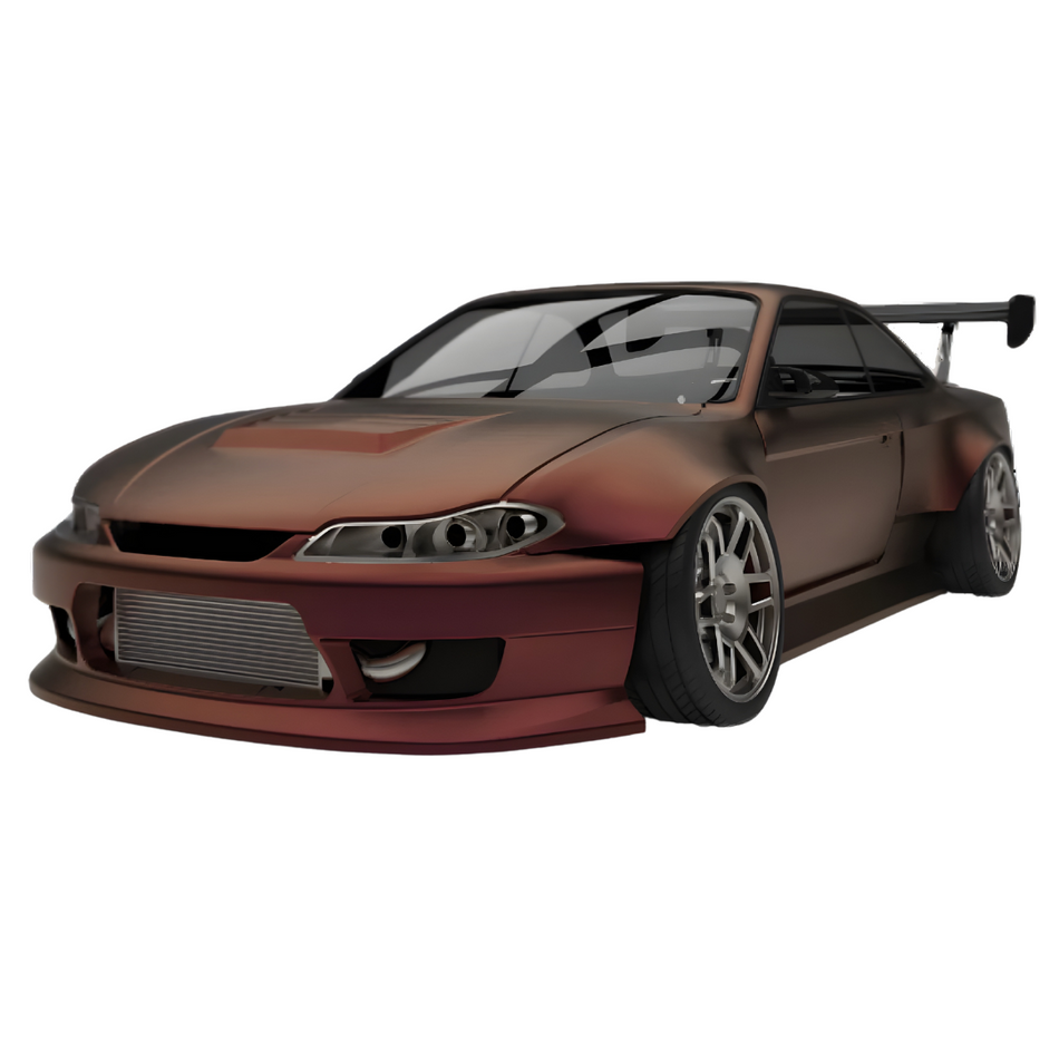 24KRC Nissan S14.9 S14 Silvia Clear Unpainted 1/10 RC Drift Body Shell AF-NS14.9