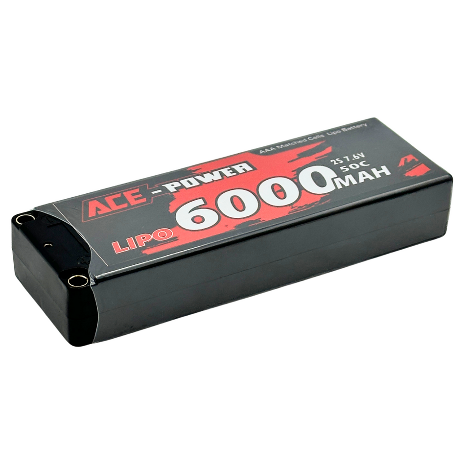 ACE Power 2S 6000mAh 50C 7.6v HC LiPo Battery W/ Deans Connector