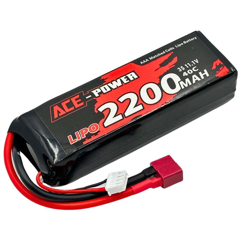 Ace Power 2200mAh 3S 11.1V 40C Lipo Battery w/ Deans Connector