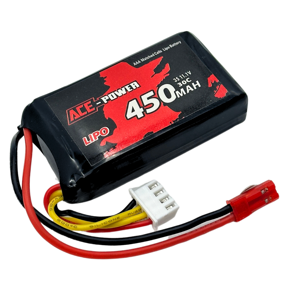 Ace Power 450mAh 11.1V 3S 30C LiPo Battery w/ JST Connector