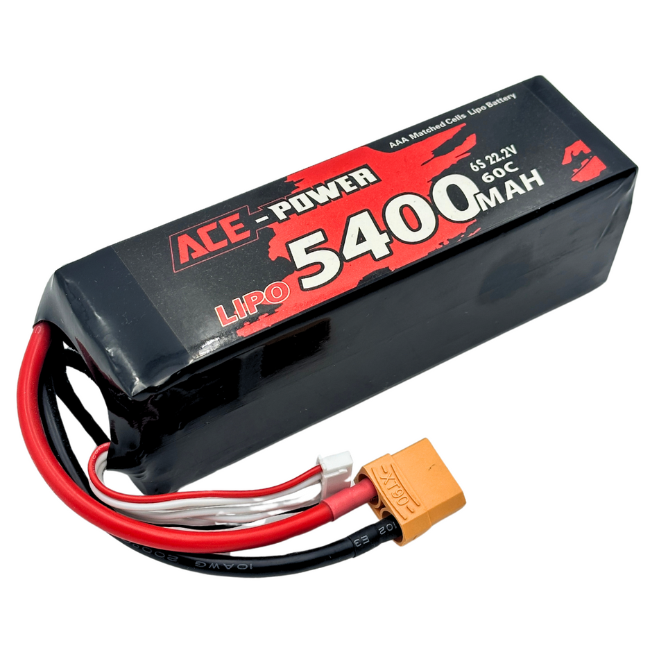 Ace Power 5400mAh 6S 22.2V 60C LiPo Battery w/ XT90 Connector