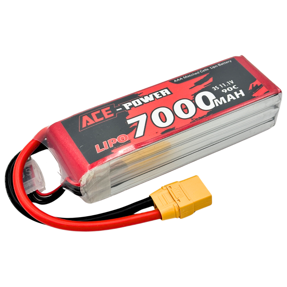 Ace Power 7000mAh 3S 11.1v 90c LiPo Battery w/ XT90 Connector