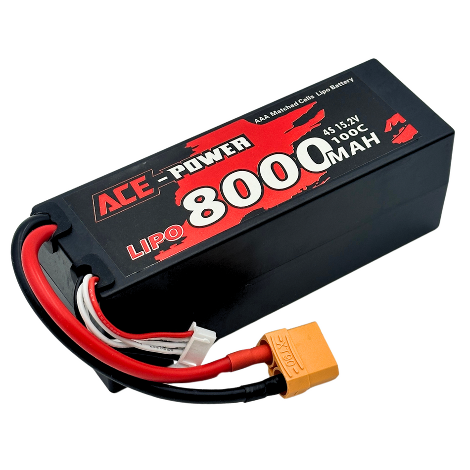 Ace Power 8000mAh 4s 15.2V 100C LiPo Battery w/ XT90 Connector