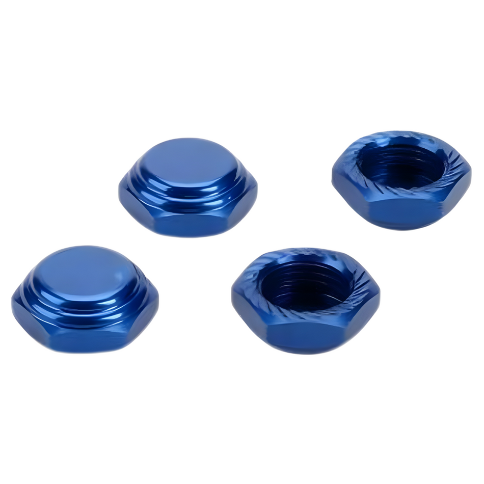 Alpha Serrated Cap Nuts M12x1.25 Blue Aluminium 4pcs ALP-MP05-260201