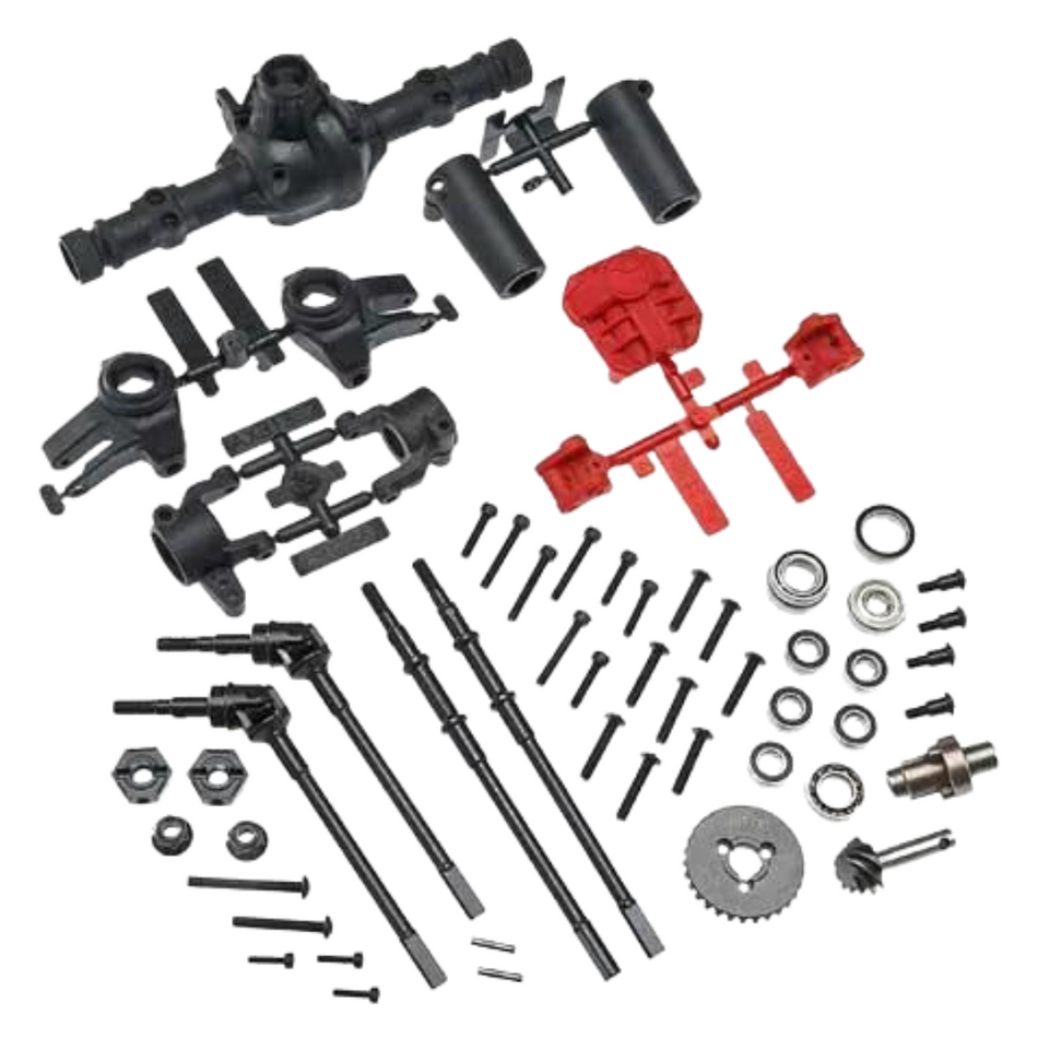 Axial AR44 Locked Axle Set, Front and Rear, Complete 31438