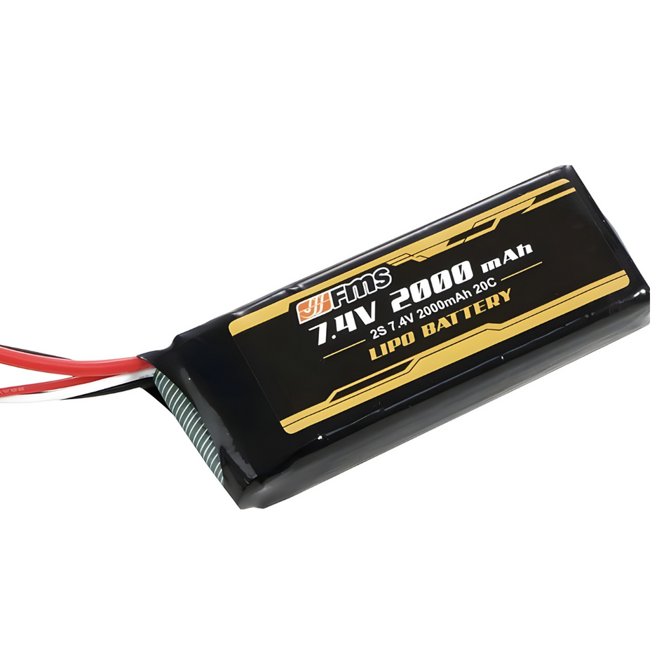FMS 2000mAh 7.4v 2s LiPo Battery 2C Soft Case w/ XT30 Connector C1629