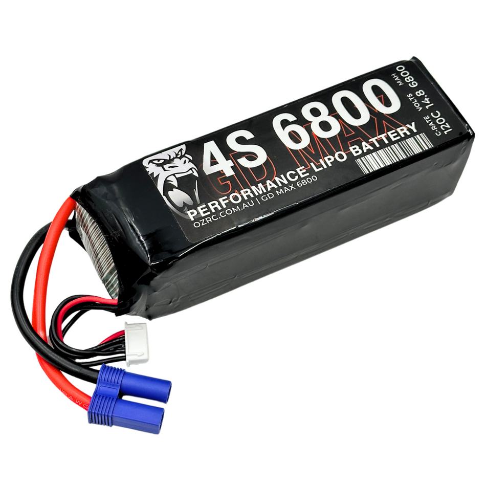 GD Max 6800mAh 4S 14.8v 120C Performance LiPo Battery w/ EC5 Connector