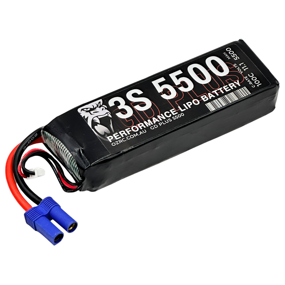 GD Plus 5500mAh 3S 11.1v 100C Performance LiPo Battery w/ EC5 Connector