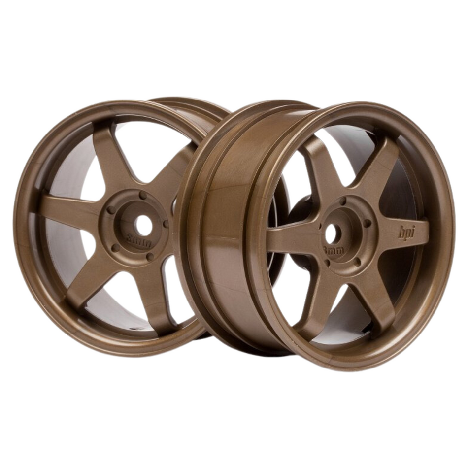 HPI 1/10 TE37 26mm Bronze Wheels (3mm Offset) 2pcs 3843