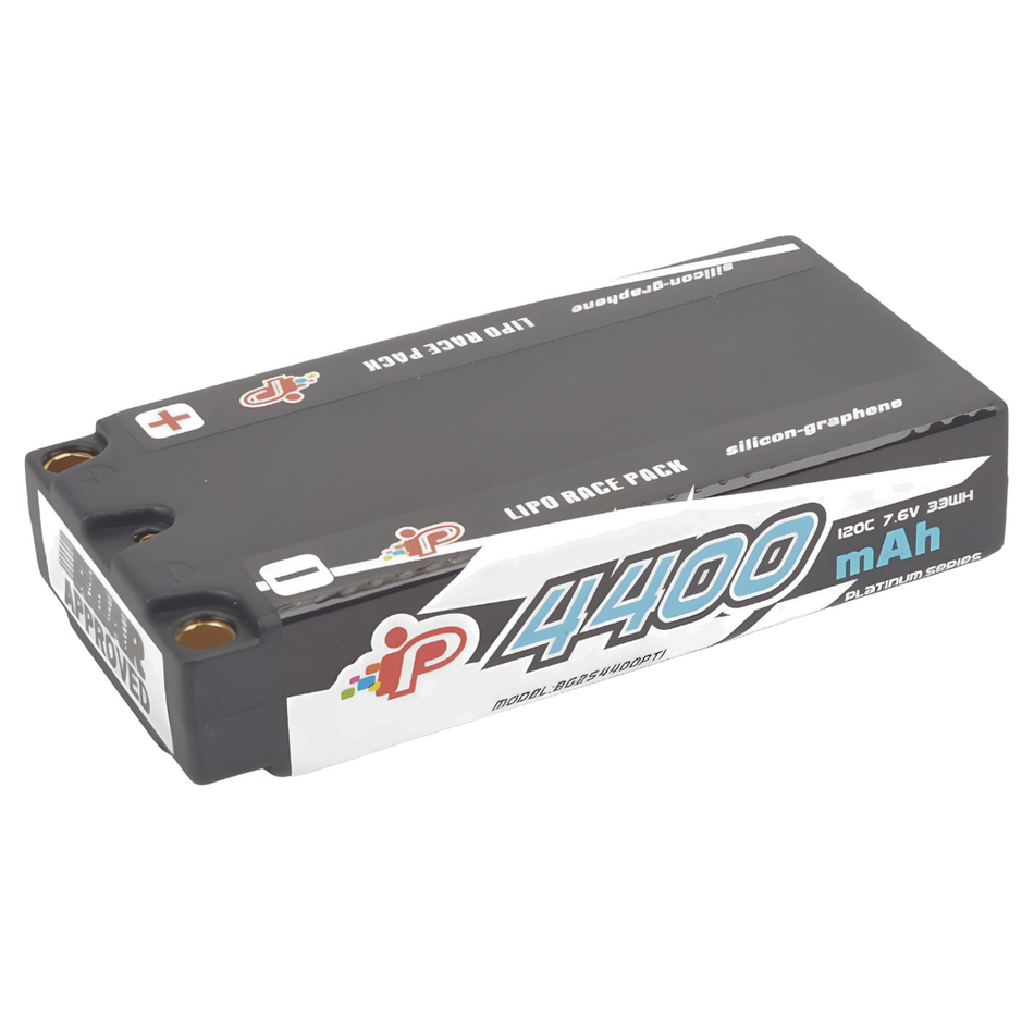 Intellect 4400mAh 7.6V 120C Platinum Series Lipo Battery, Shorty LCG INTL4400-2S-PT1