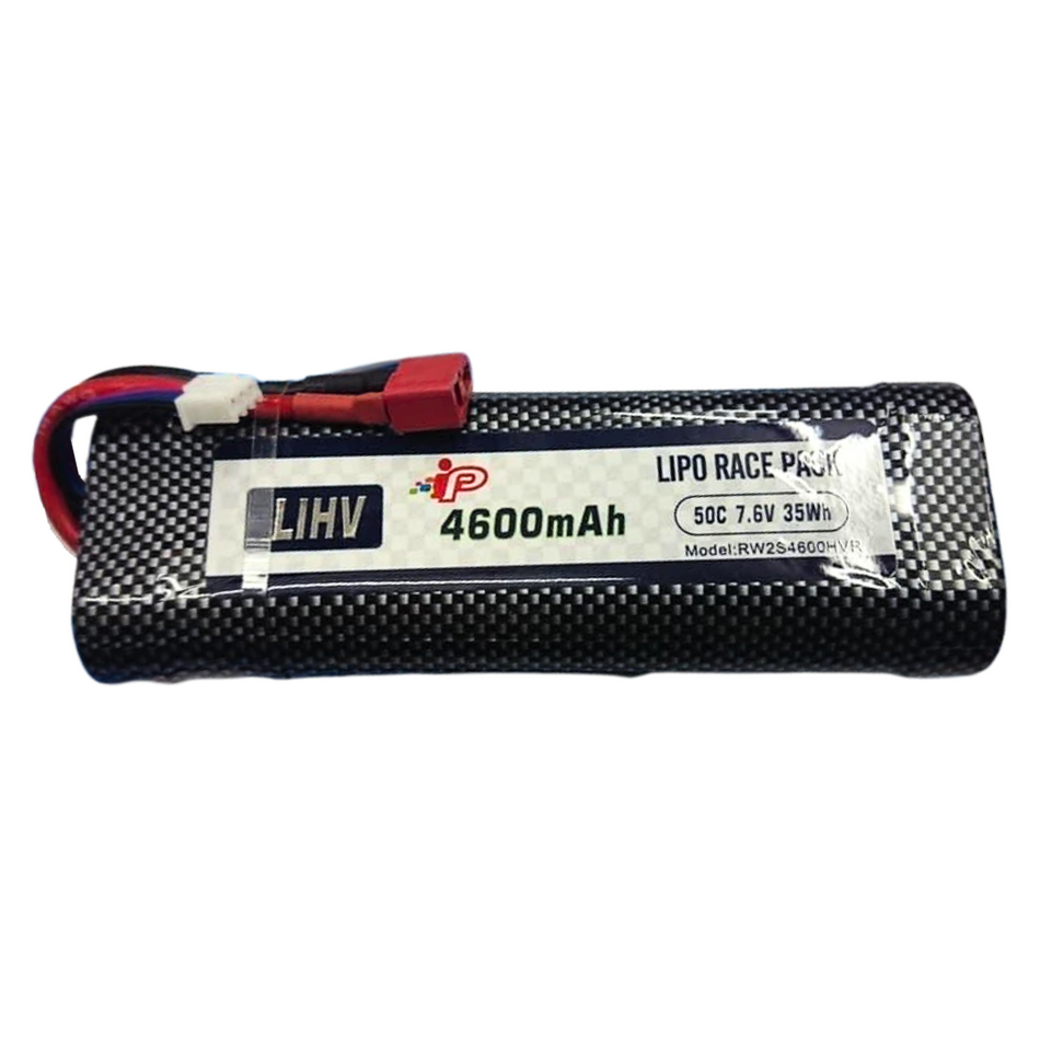 Intellect 4600mAh 7.6v 50C Graphene LiPo Battery Tube Stick Pack INTL4600-2S-HVR