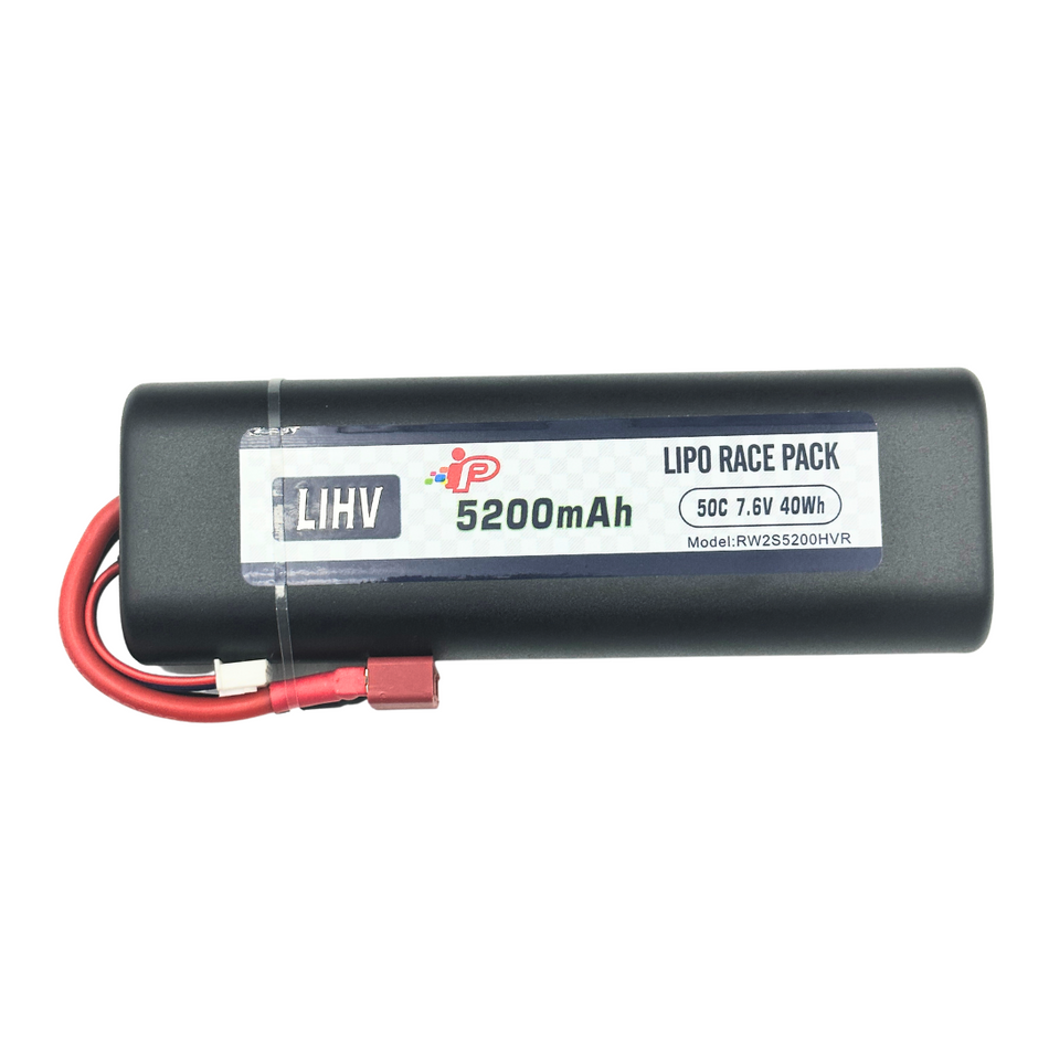 Intellect 5200mAh 7.4v 50C LiPo Battery Round Tube Stick Pack (7.6v) INTL5200-2S-HVR