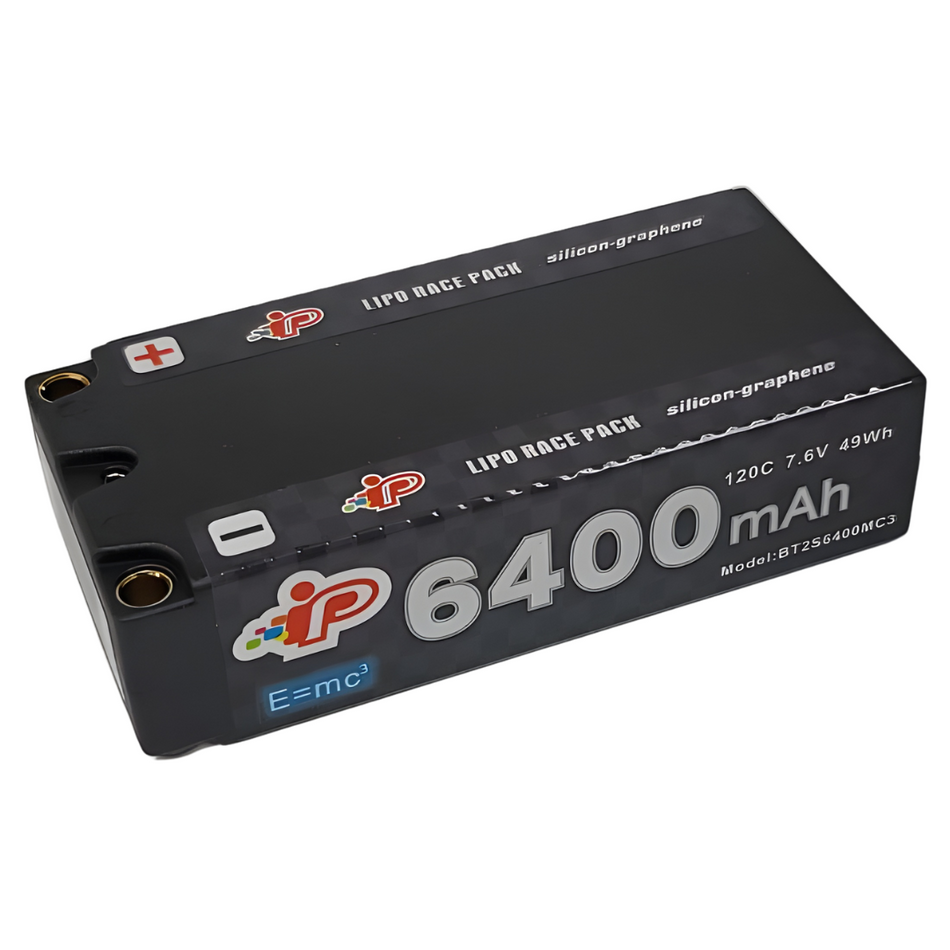 Intellect 6400mAh 7.6v 2S 120C Graphene LiPo Short Battery INTL6400-2S-MC3