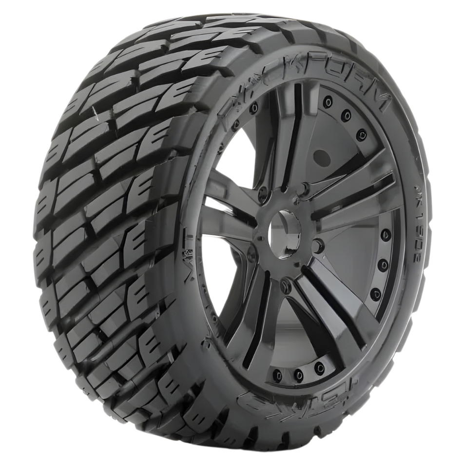 Jetko 1/8 Buggy EX Rockform Belted Tyres W/ Claw Wheels Black JKO1503CBMSGB