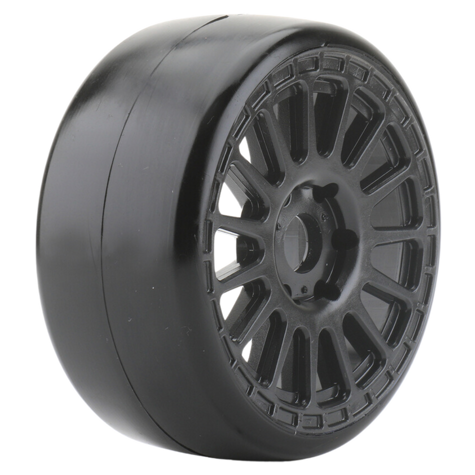 Jetko BUSTER Tyres 1/8 GT Radial Rim Black Ultra Soft Belted 2pcs JKO1101RBUSGB