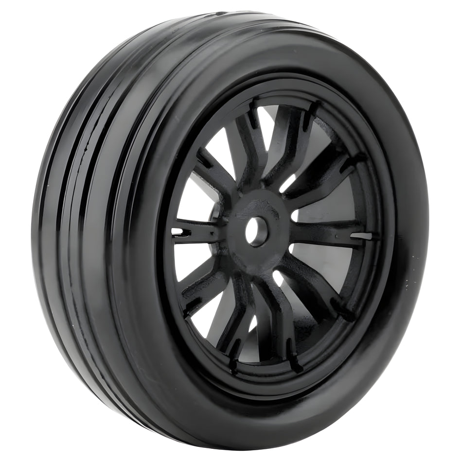 Jetko Dr Booster Front Tyres 1/10 Black Claw Rims w/ Super Soft Inserts 2Pcs JKO2901CBSSG