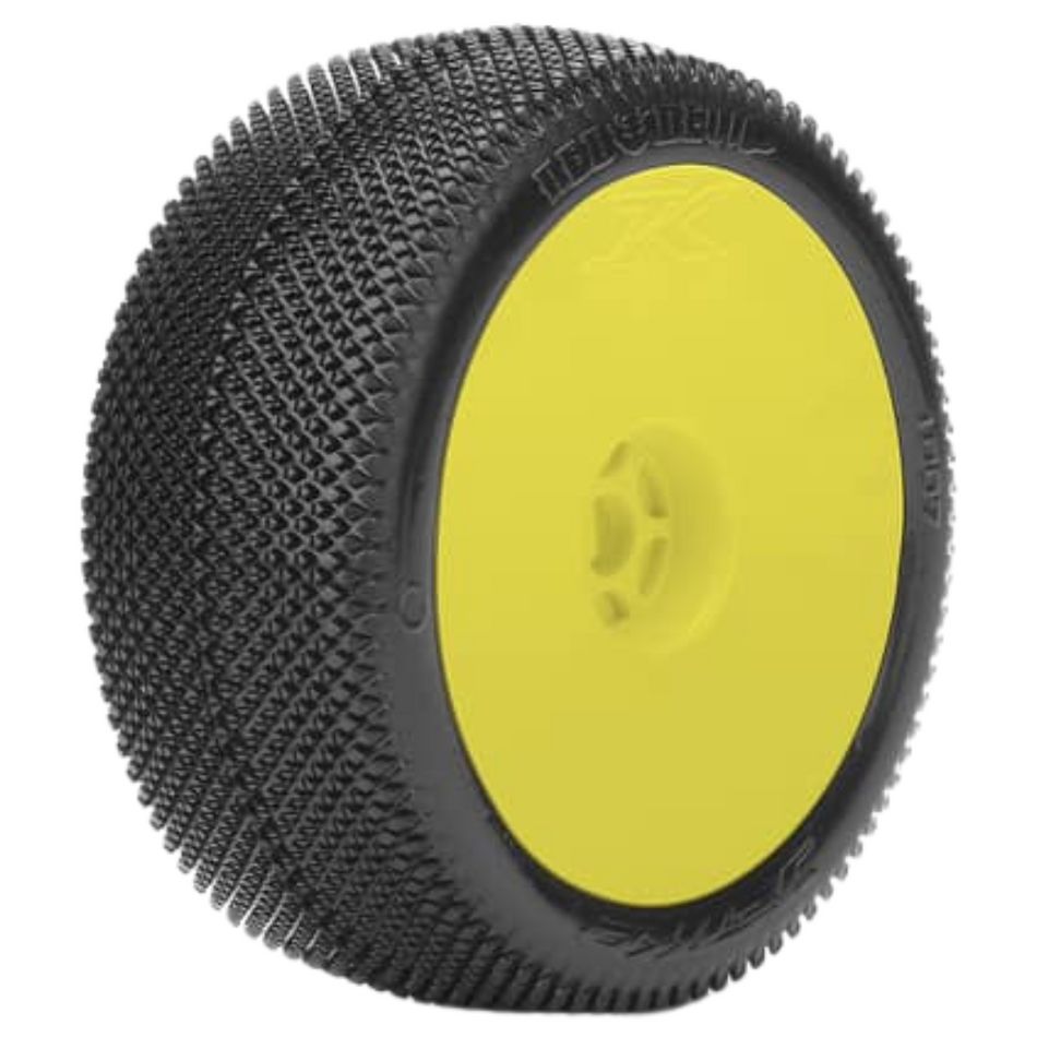 Jetko Red Devil 1/8 Buggy Tyres & Yellow Wheels 17mm Hex (Super Soft) 2pcs JKO1007DYSSG
