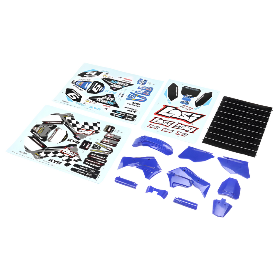 Losi Blue Plastics with Wraps For Promoto-MX LOS260001