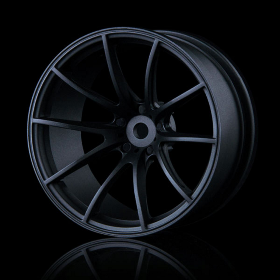 MST G25 Flat Black RC Drift Wheels 1/10 (4pcs) +8 Offset 102053FBK