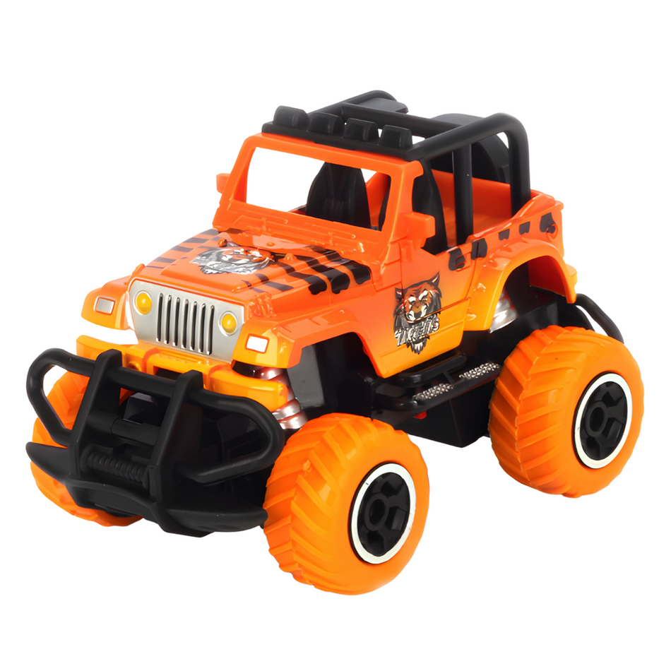 Mini Dino RC Car Toy 1/43 4ch Graffito Jeep Super Small RTR Monster Truck (Orange) 6146S-O