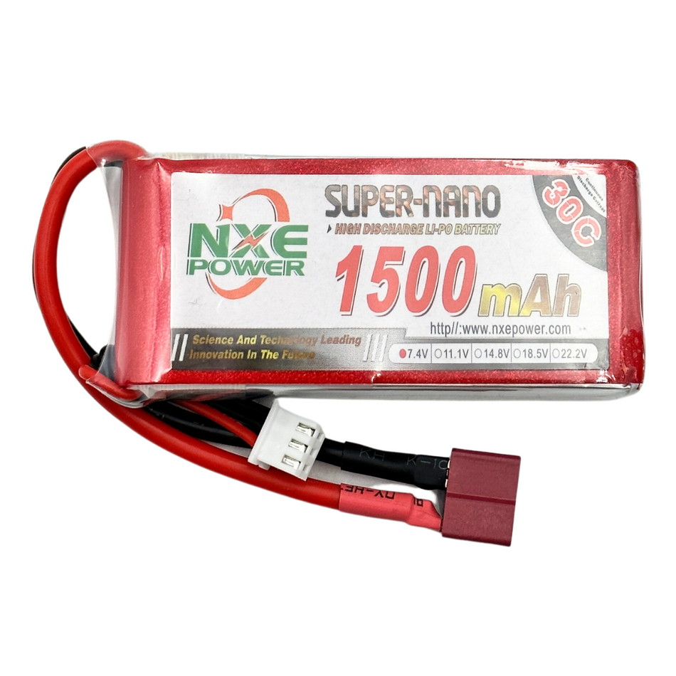 NXE Power 2S 7.4V 1500mAh LiPo Battery Pack w/ Deans Connector