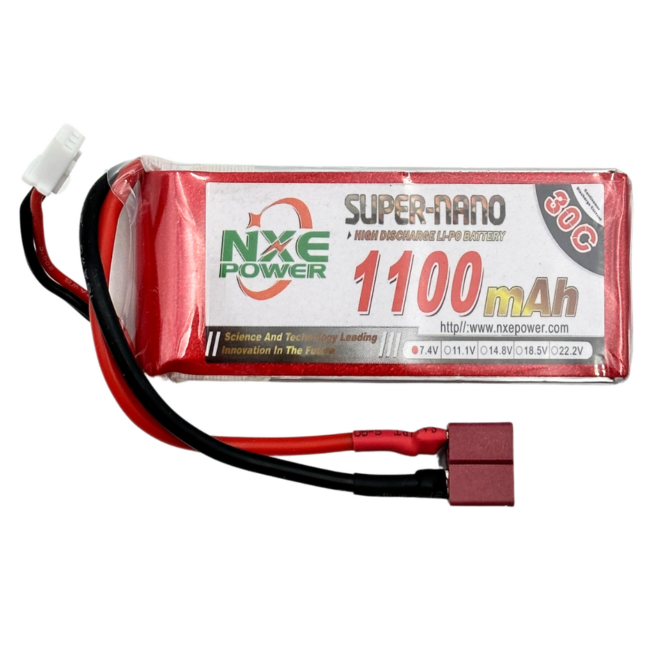 NXE Power 2S 7.4v 1100mah 30c Soft case w/ Deans Connector