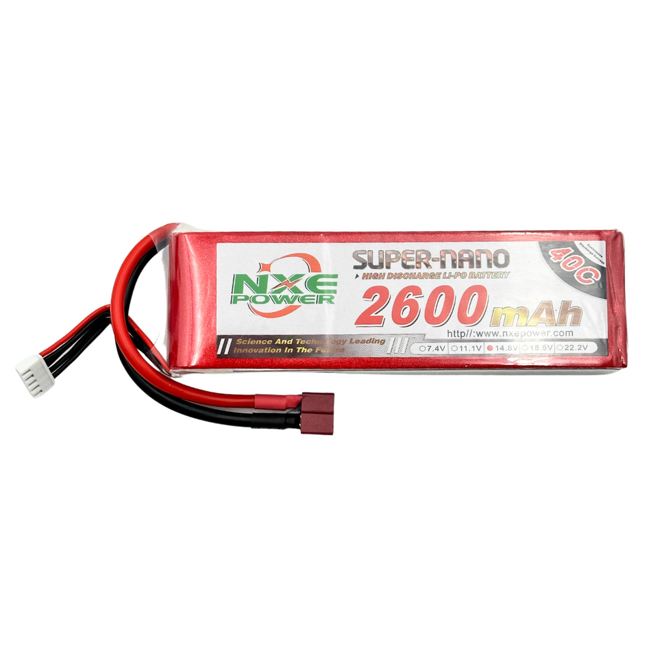 NXE Power 4S 14.8V 2600mAh LiPo Battery Pack w/ Deans Connector