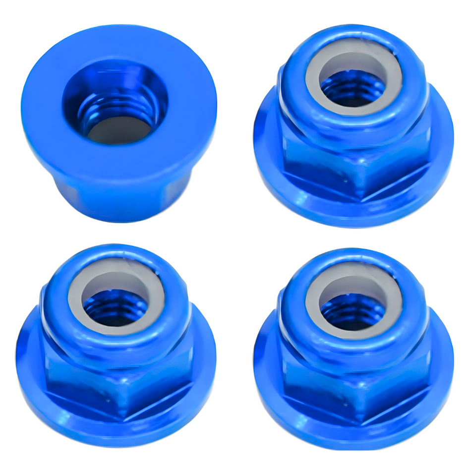 OZRC M3 Nylon Lock Nuts 4pcs Blue Colour for RC Car 1/10