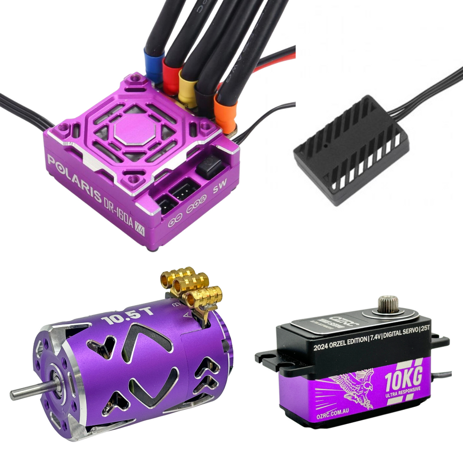 OZRC Purple Brushless Drift Electric Kit w/ 10KG Servo, 160A ESC, 10.5T Motor & Bluetooth