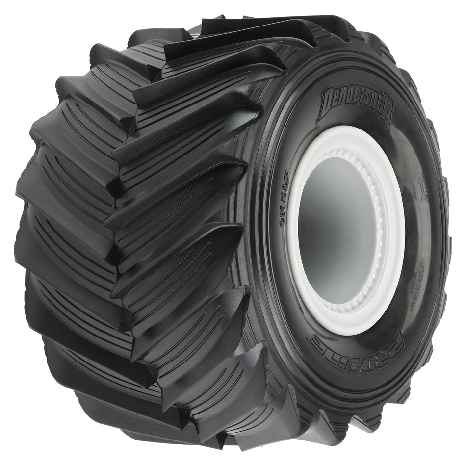 Proline Demolisher 2.6in/3.5in Tyres Mounted on Gray Wheels LMT (2) PR10187-15