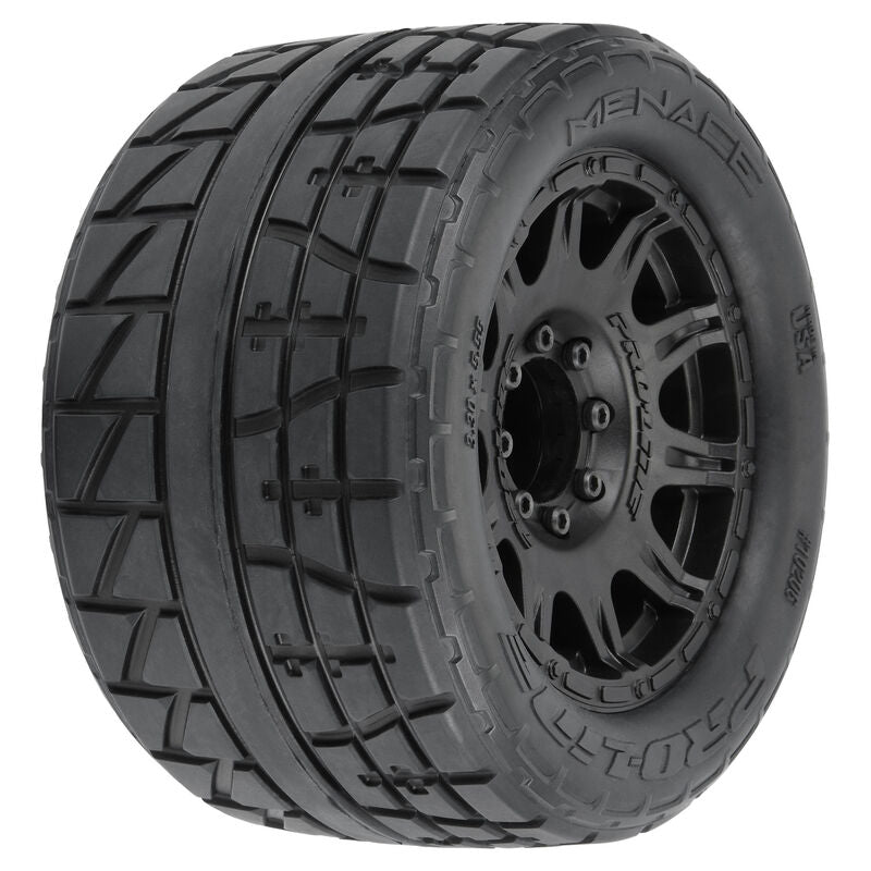 Proline Menace HP Wheels & Tyres Belted 3.8" 17mm Hex 1/8 Monster Truck (2) PR10206-10