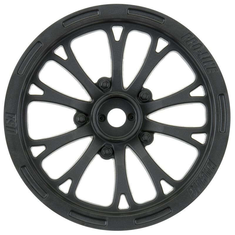Proline Pomona Drag Spec 2.2" Black Drag Front Wheels (2) for Slash PR2775-03