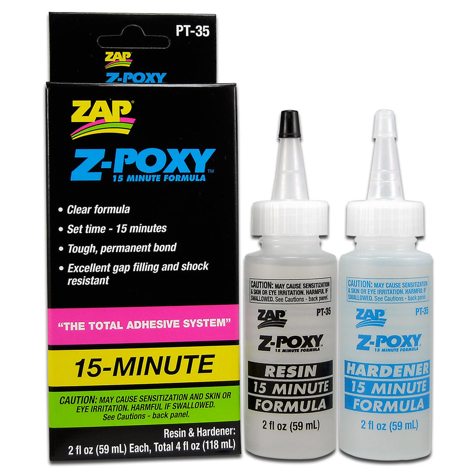 ZAP PT-35 4oz. 15 Minute Z-Poxy Epoxy Resin Glue 11730071