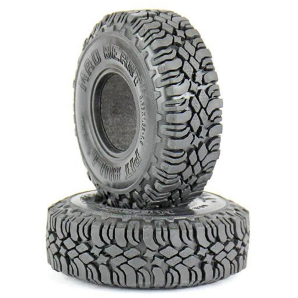 Pitbull 1.9" Mad Beast Scale RC Tyres Komp Kompound W/2 Stage Foam 2pcs PB9007NK