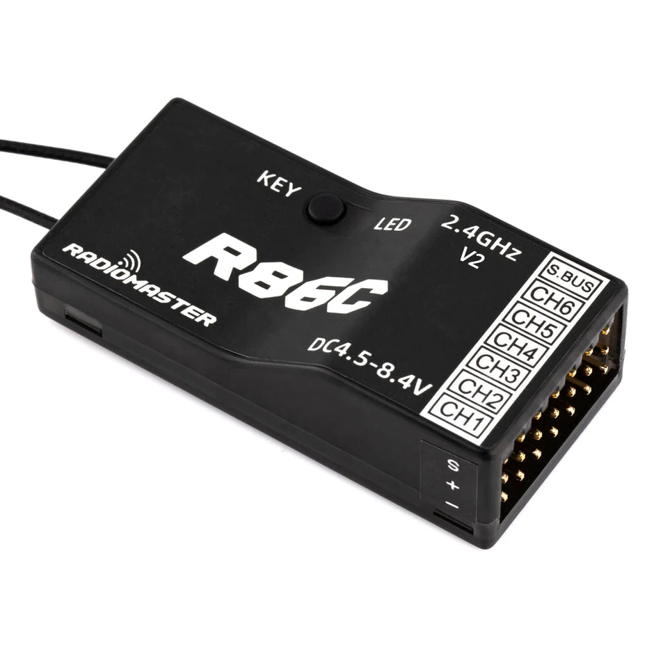 RadioMaster R86C V2 6ch Receiver For TX12 MKII & Futaba RDM-HP0157-RX-R86C-V2