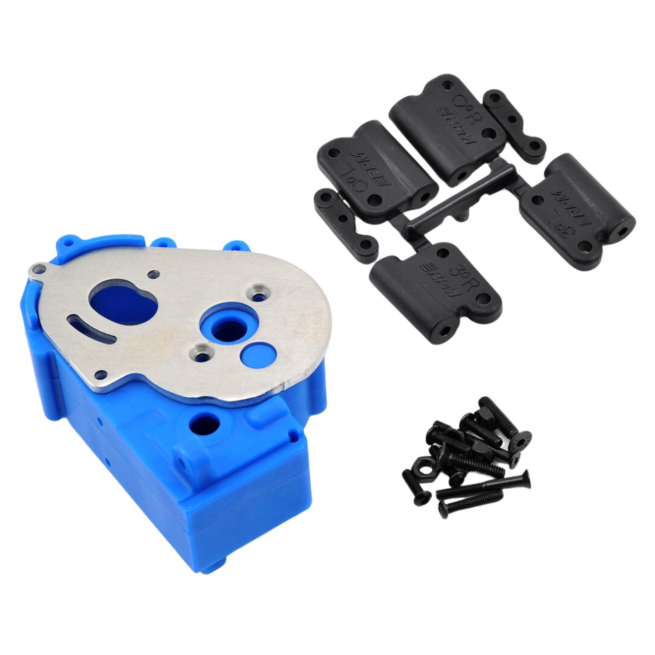 RPM Hybrid Gearbox Housing & Rear Mount Kit (Blue) Slash 2WD 73615