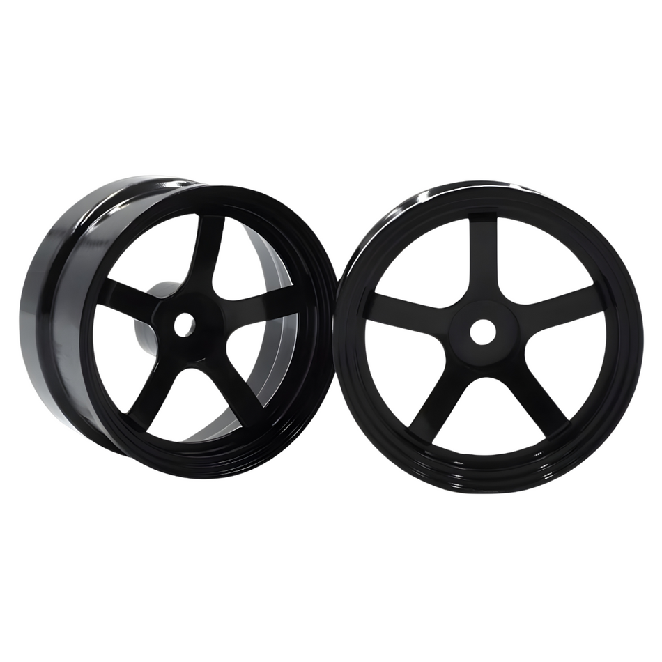 Reve D 1/10 DP5 Competition Drift Wheels w/12mm Hex (Black) 2pcs RW-DP5K6