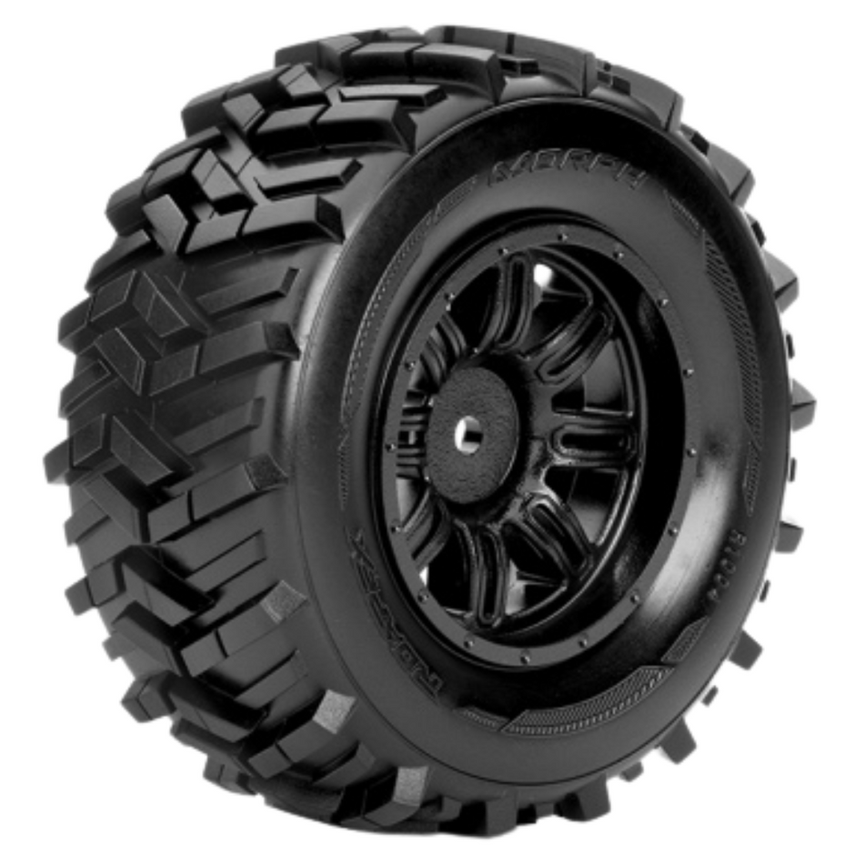 Roapex Morph SC 1/10 Wheels & Tyres Short Course 12mm Hex Black R1004-B