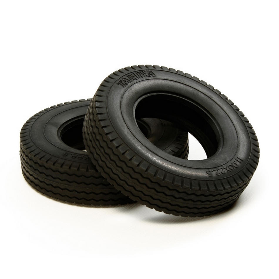 Tamiya 1/14 Tractor Truck Front Hard Rubber Tyres (22mm/2pcs) 56527