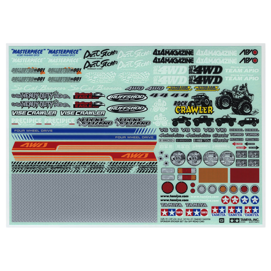 Tamiya Sponsor Decal Sticker Set For Off Road RC Car (OP1630) 54630
