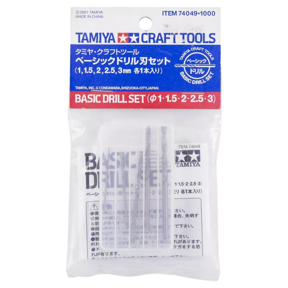 Tamiya Basic Drill Set 1.0,1.5,2.0,2.5,3.0mm (5pcs) 74049