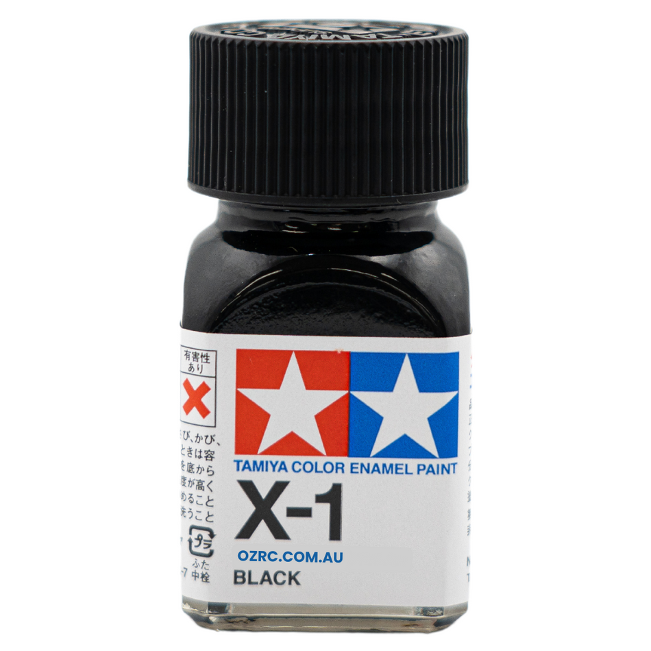 Tamiya Enamel Paint X-1 Gloss Black 10ml 80001