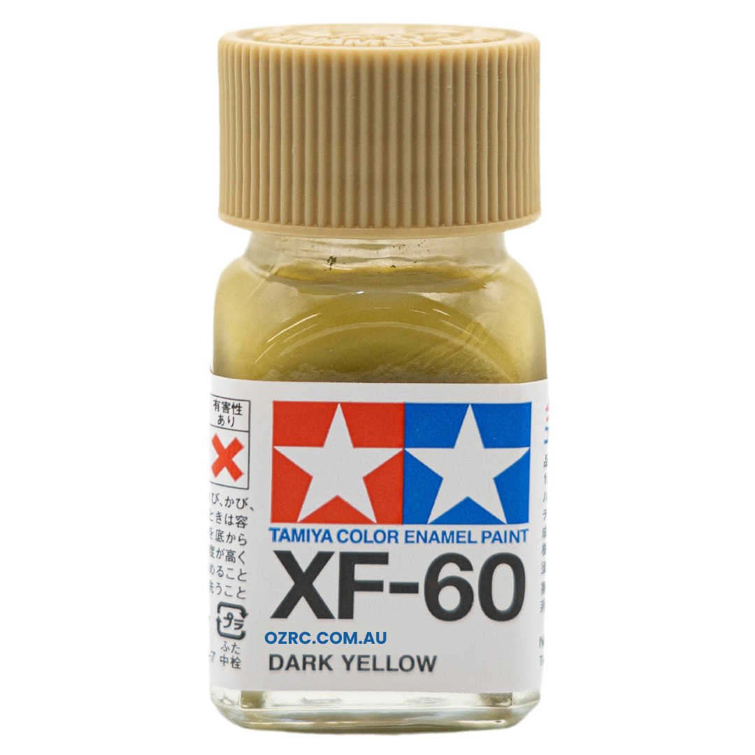 Tamiya America XF-60 Dark Yellow Acrylic Paint - 3/4 Oz Jar, Flat Finish