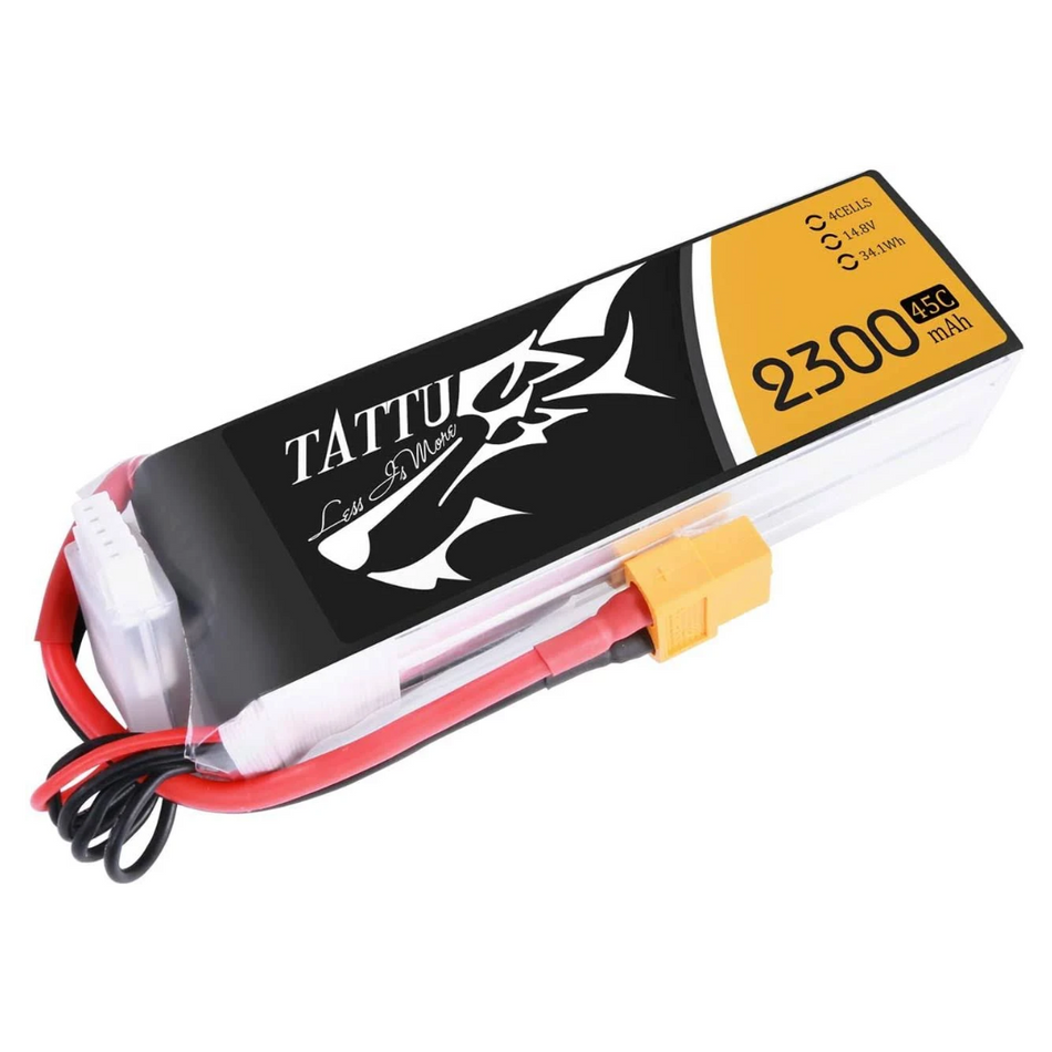 Tattu 2300mah 45c 14.8v 4S1P LiPo Battery w/ XT60 Connector TAA23004S45X6