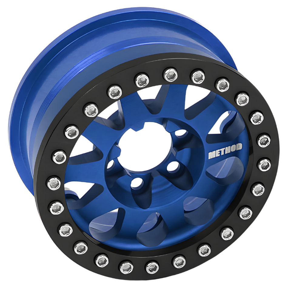 Vanquish Method 101 Beadlock 1.9 Crawler Wheels 12mm Blue Anodized V2 VPS07760