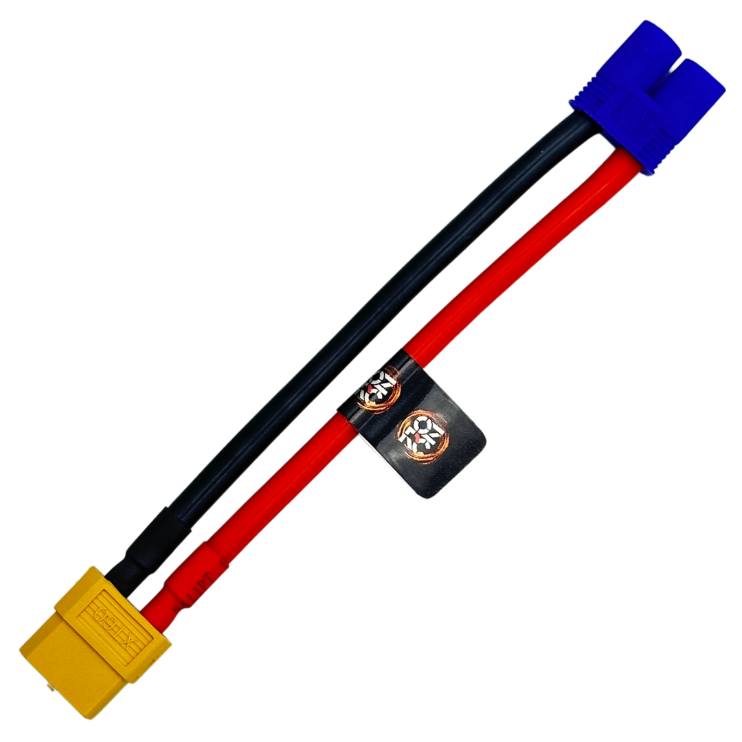 XT60 Female To EC3 IC3 Male Adapter Cable Lead 10cm OZRC xt60-female-to-ec3-ic3-male-adapter-cable-lead-10cm-ozrc