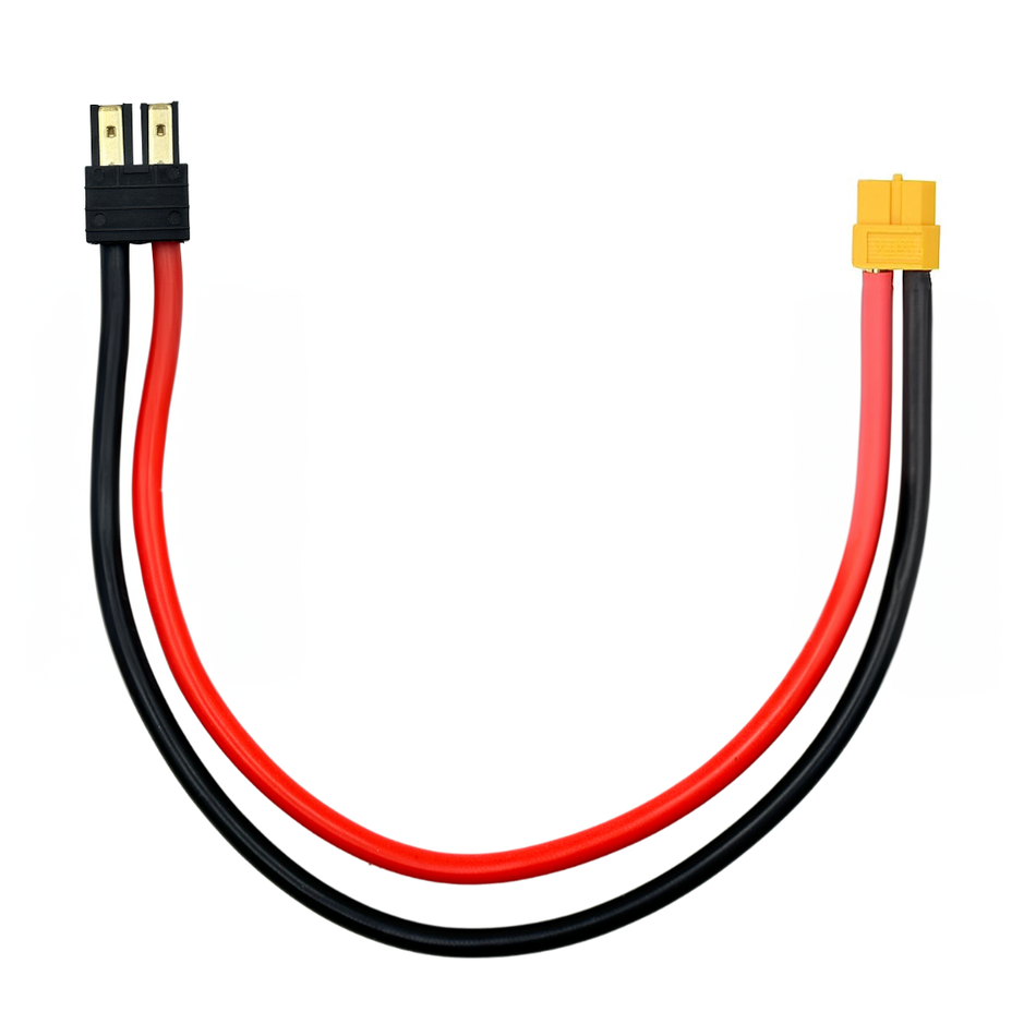 XT60 Female to Traxxas TRX Male Charge Cable Lead 20cm