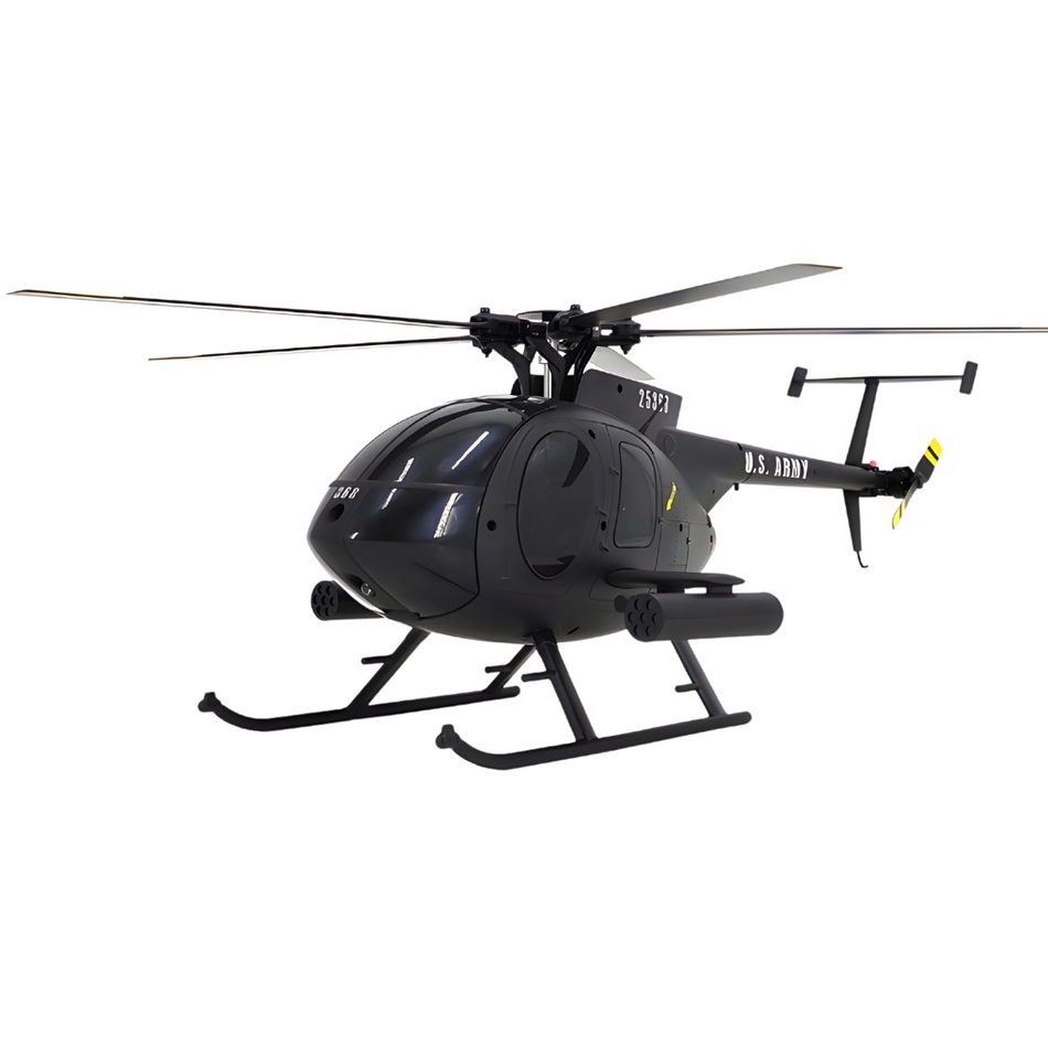 YX RC C189 MD500E 6 Axis Gyro 320mm Scale RTF RC Helicopter W/ Weapons Black