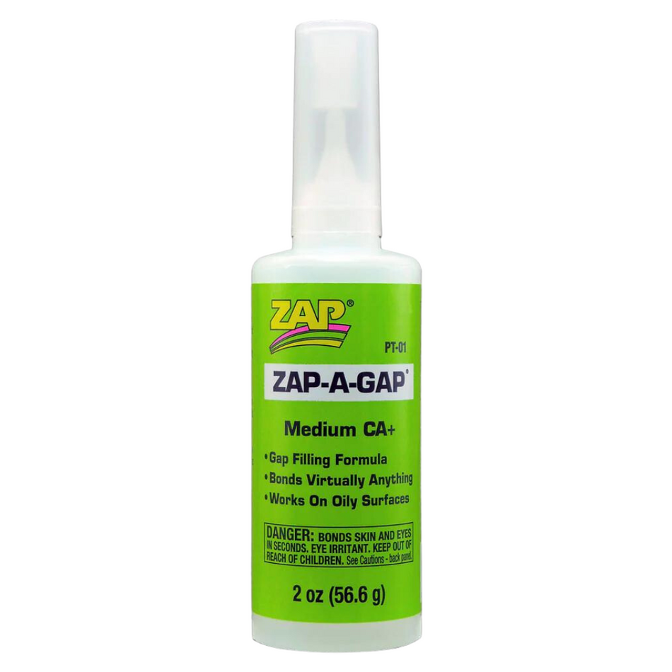 ZAP PT-01 2oz. 56.6g Green ZAP-A-GAP CA+ Cyanoacrylate Glue 22241A