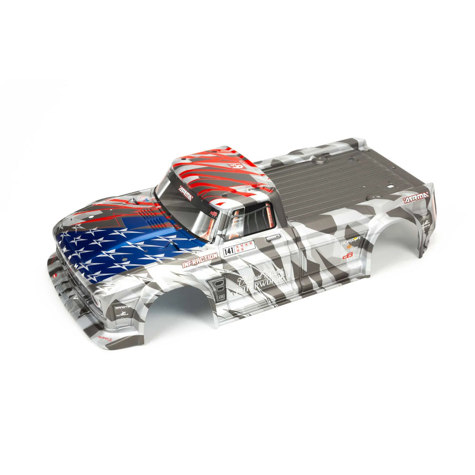 Arrma Infraction 6S BLX Painted Body, Silver/Red, AR410006